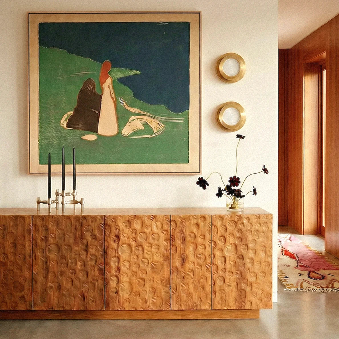 Neswick Brass Flush Mount