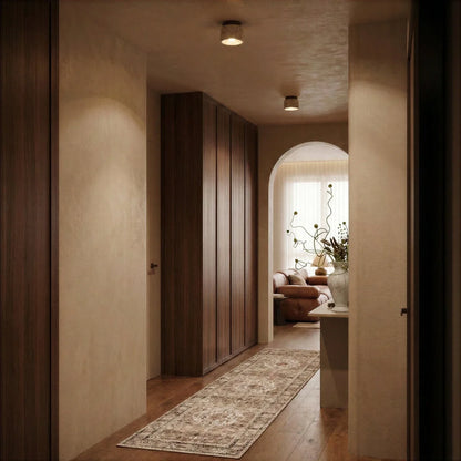 Ulmara Travertine Cylinder Flush Mount