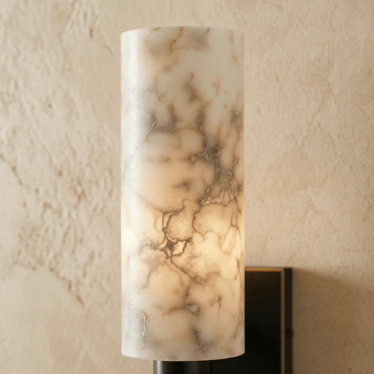 Yspera Alabaster Cylinder Wall Sconce