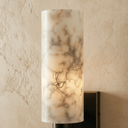 Yspera Alabaster Cylinder Wall Sconce