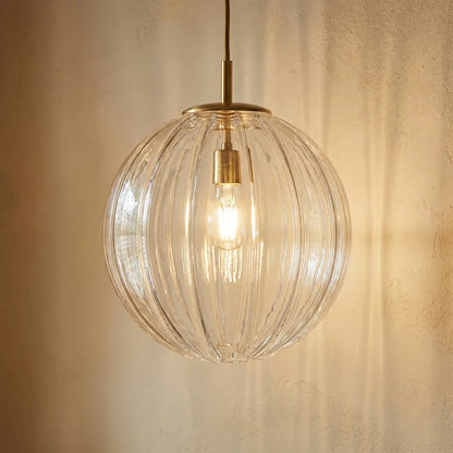 Ismere Ribbed Glass Pendant