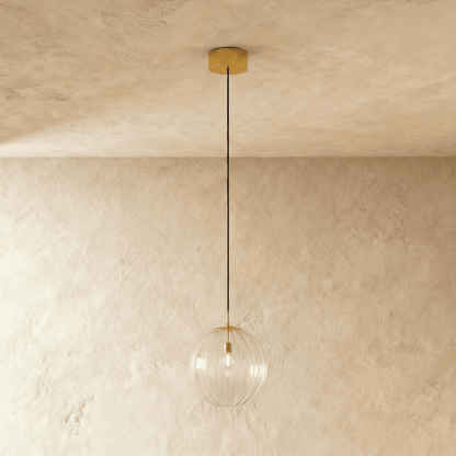 Ismere Ribbed Glass Pendant