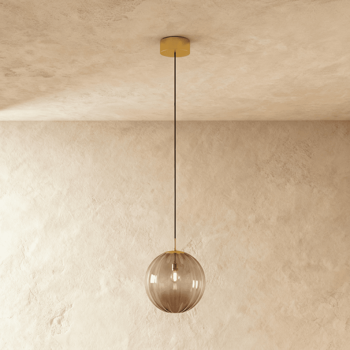 Ismere Ribbed Glass Pendant