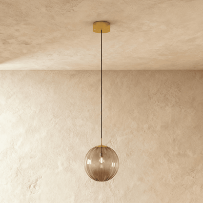 Ismere Ribbed Glass Pendant