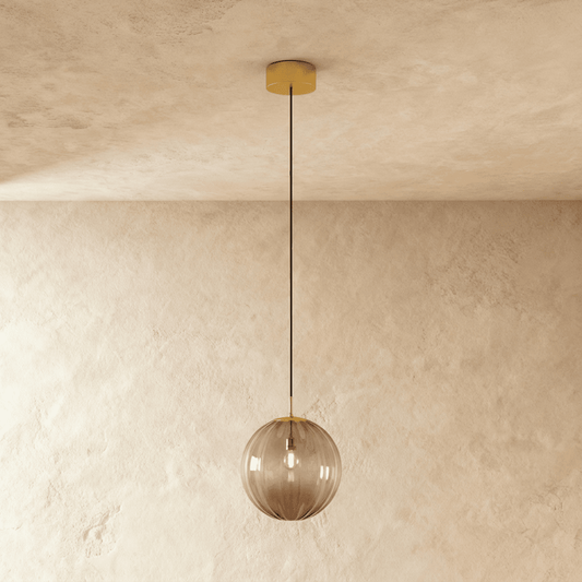 Ismere Ribbed Glass Pendant