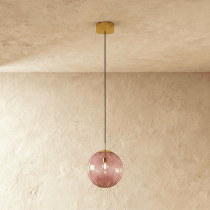 Ismere Ribbed Glass Pendant