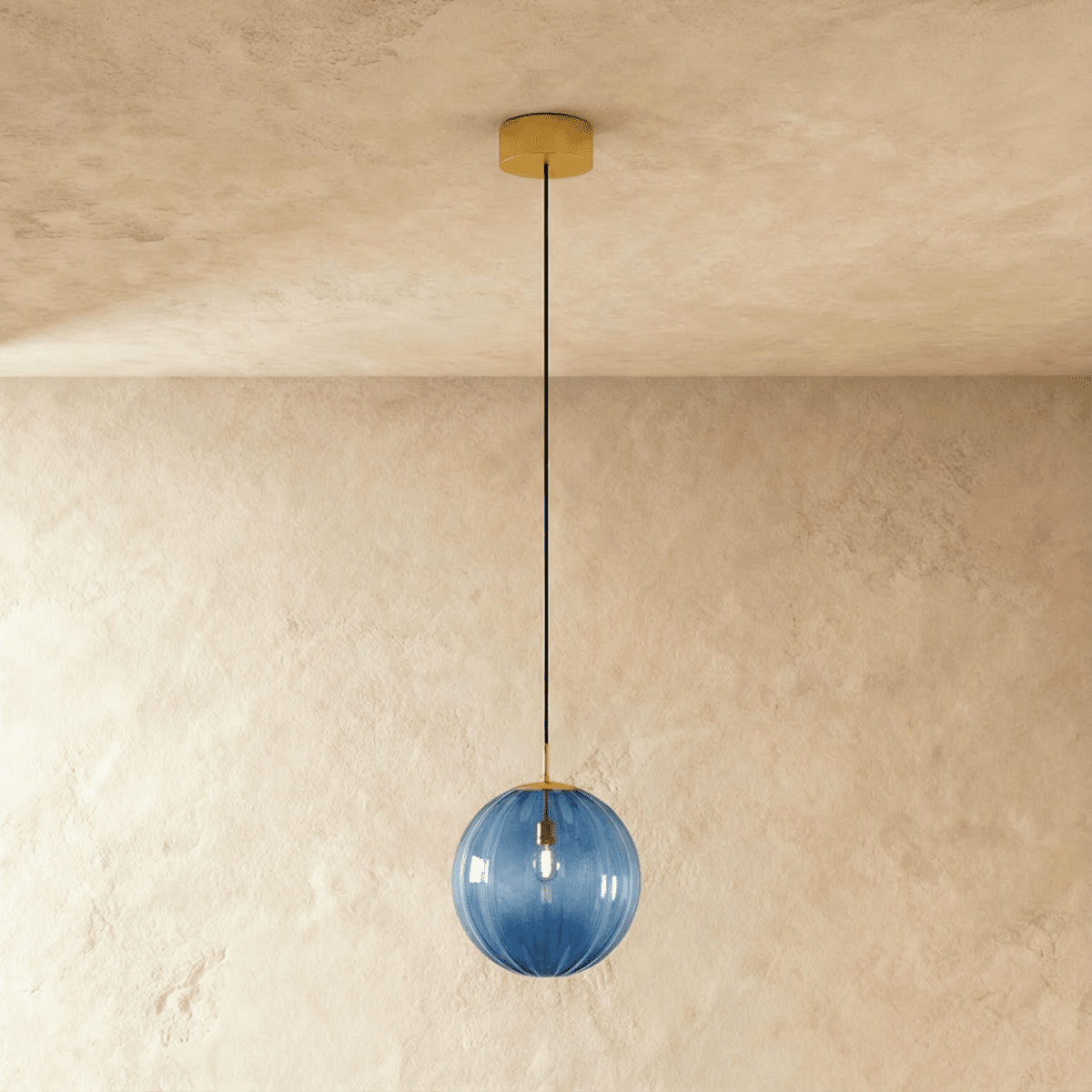Ismere Ribbed Glass Pendant