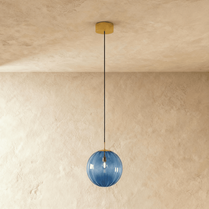 Ismere Ribbed Glass Pendant