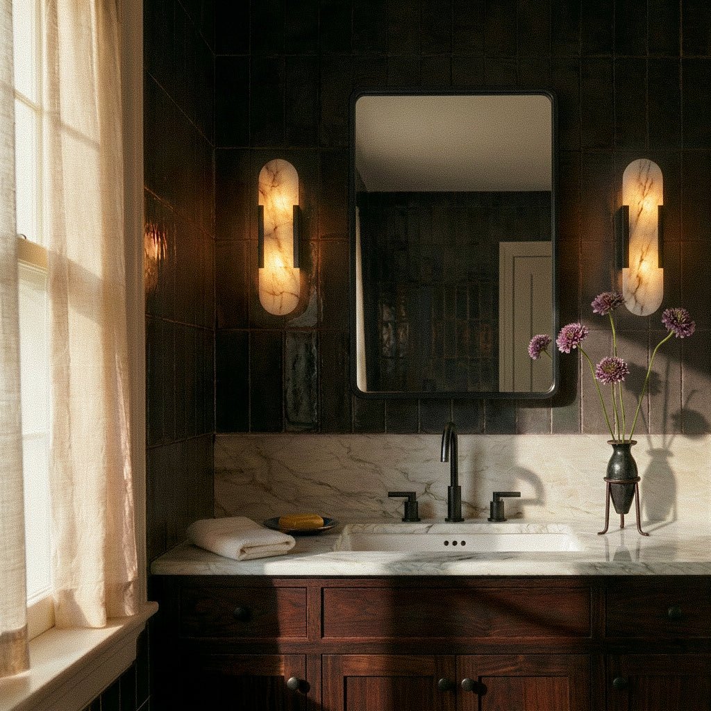 Blysera Alabaster Wall Sconce