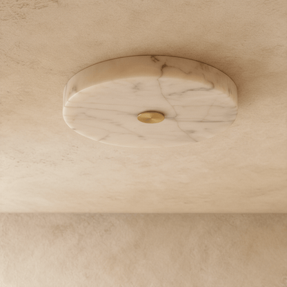 Pavora Alabaster Disc Flush Mount