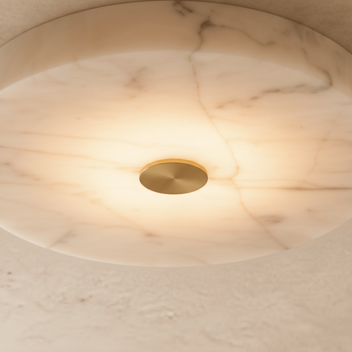 Pavora Alabaster Disc Flush Mount