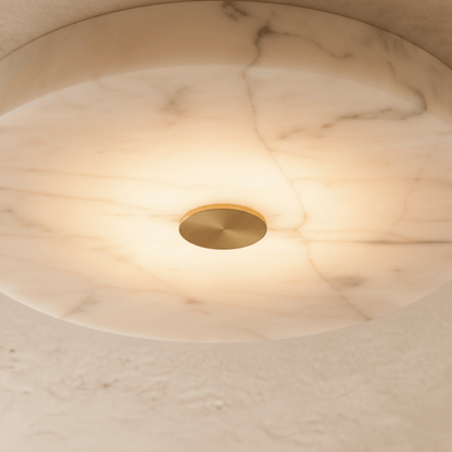 Pavora Alabaster Disc Flush Mount