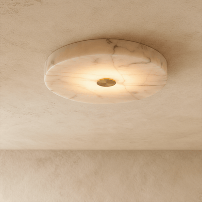 Pavora Alabaster Disc Flush Mount