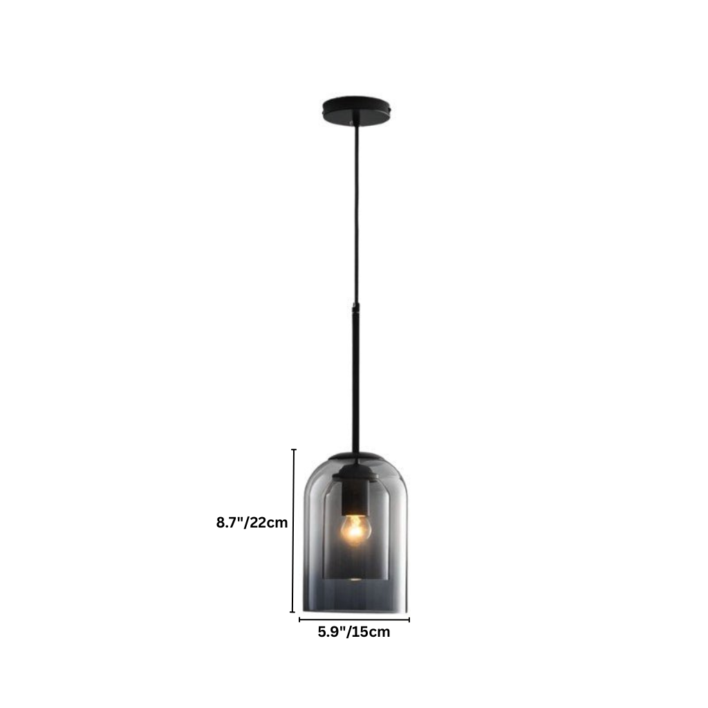 Zaviel Double Glass Pendant