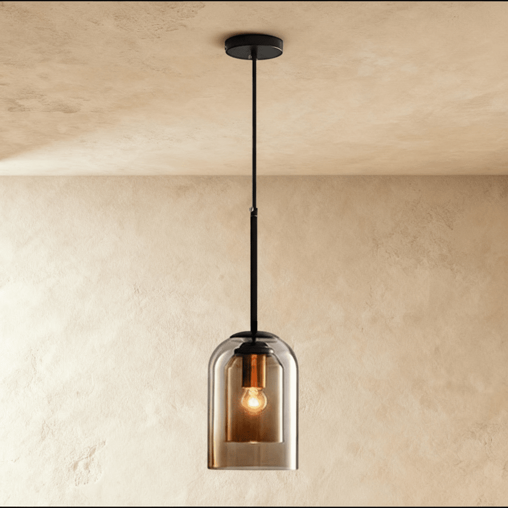 Zaviel Double Glass Pendant