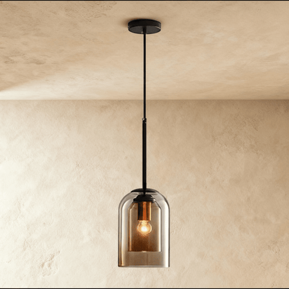 Zaviel Double Glass Pendant