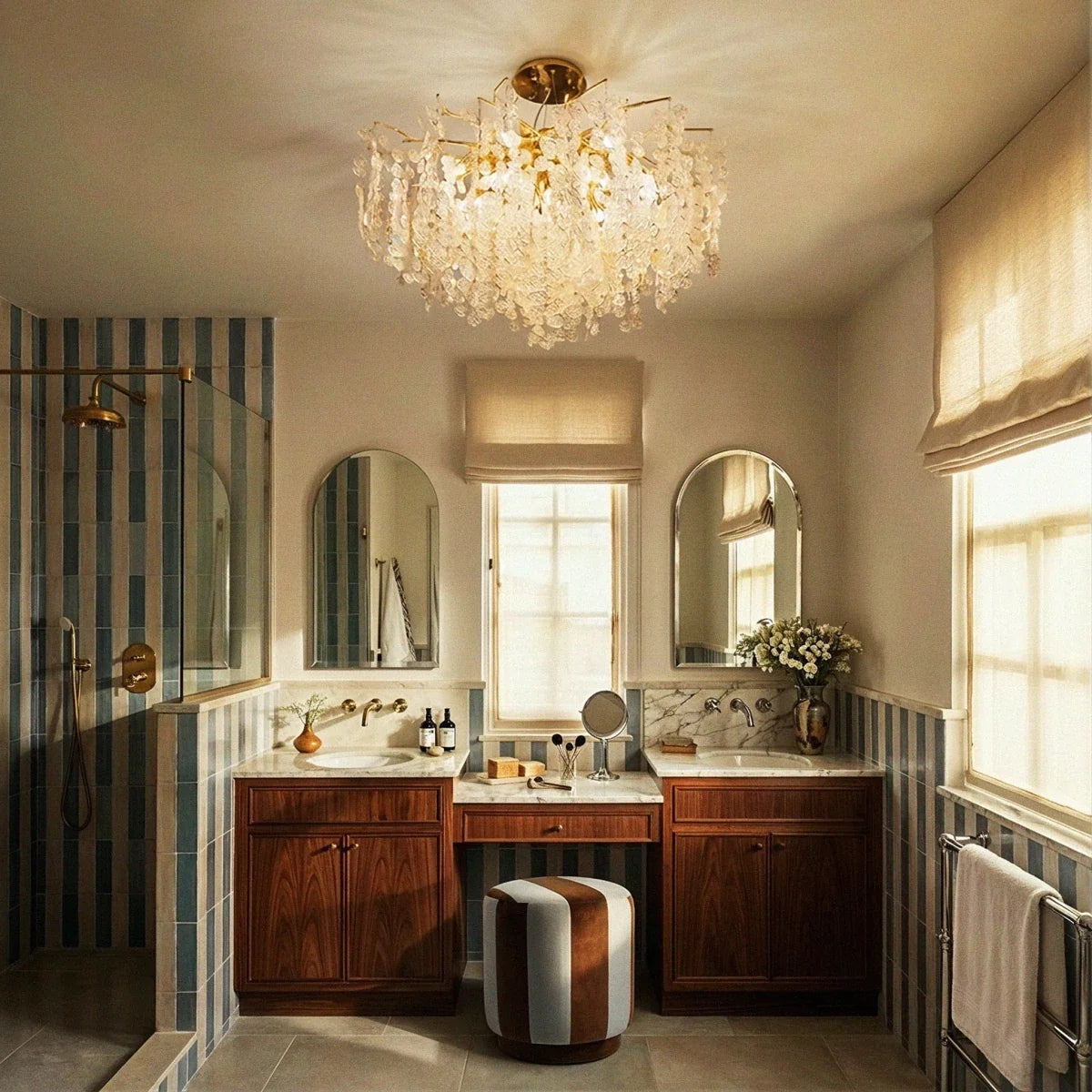 Norvel Crystal Oval Chandelier